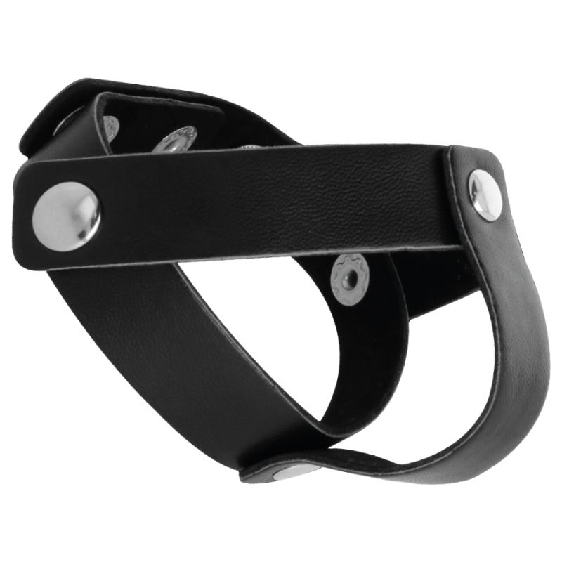 Darkness - Anello In Pelle Per Pene E Testicoli - DARKNESS SENSATIONS - Anelli Fallici | erosidea.com