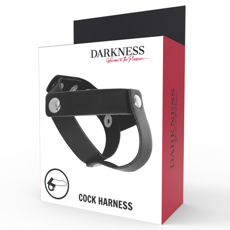 Darkness - Anello In Pelle Per Pene E Testicoli - DARKNESS SENSATIONS - Anelli Fallici | erosidea.com