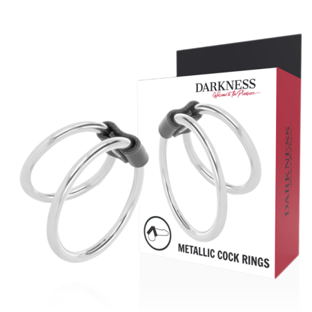 Darkness - Anello Per Pene Doppio In Metallo - DARKNESS SENSATIONS - Anelli Fallici | erosidea.com