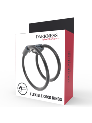 Darkness - Doppio Anello Per Pene Flessibile - DARKNESS SENSATIONS - Anelli Fallici | erosidea.com