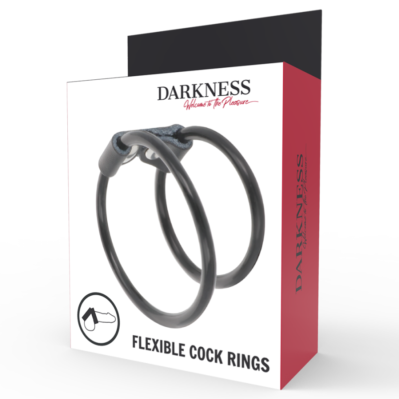 Darkness - Doppio Anello Per Pene Flessibile - DARKNESS SENSATIONS - Anelli Fallici | erosidea.com