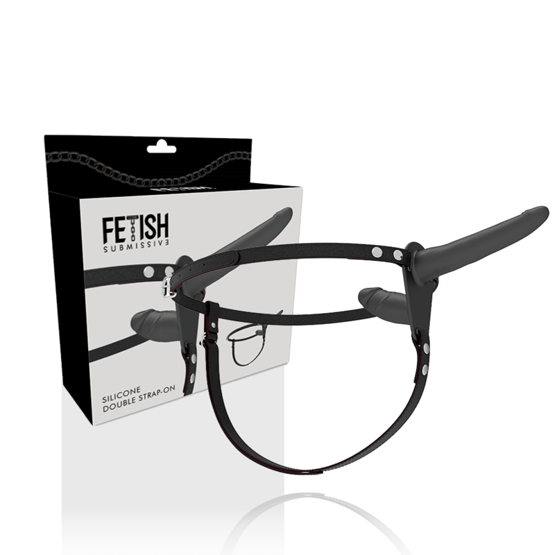Fetish Submissive Harness - Doppia Penetrazione Nera - FETISH SUBMISSIVE HARNESS - Strap-on e Imbracature | erosidea.com