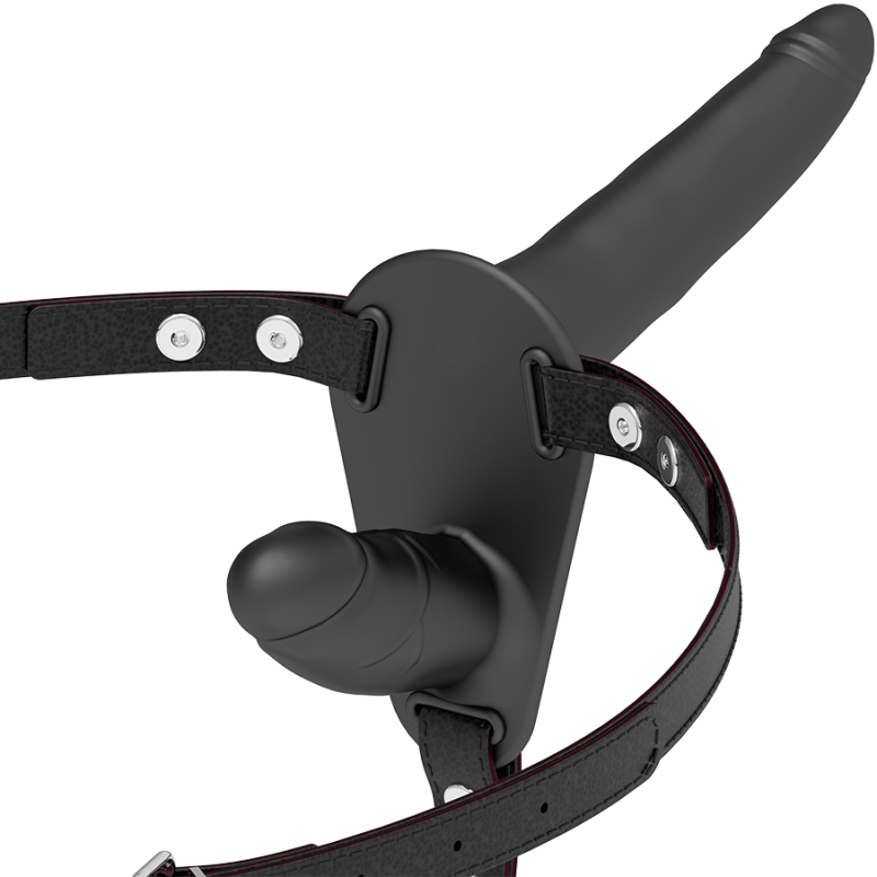 Fetish Submissive Harness - Doppia Penetrazione Nera - FETISH SUBMISSIVE HARNESS - Strap-on e Imbracature | erosidea.com