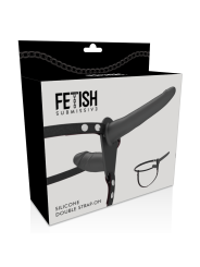 Fetish Submissive Harness - Doppia Penetrazione Nera - FETISH SUBMISSIVE HARNESS - Strap-on e Imbracature | erosidea.com