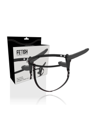 Vibratore Fetish Submissive Harness Nero A Doppia Penetrazione - FETISH SUBMISSIVE HARNESS - Vibratori | erosidea.com