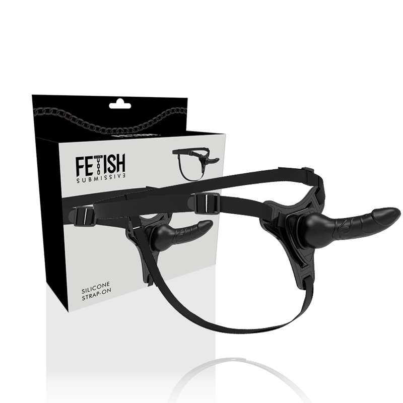 Fetish Submissive Harness - Silicone Nero Realistico 16 Cm - FETISH SUBMISSIVE HARNESS - Strap-on e Imbracature | erosidea.com