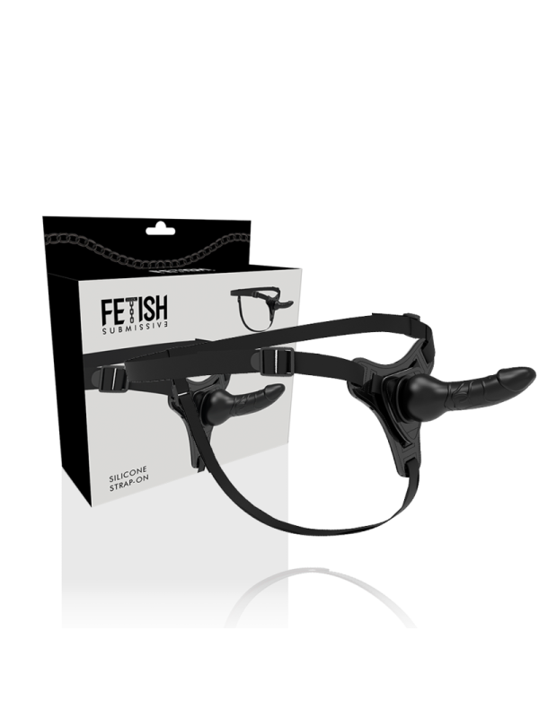 Fetish Submissive Harness - Silicone Nero Realistico 16 Cm - FETISH SUBMISSIVE HARNESS - Strap-on e Imbracature | erosidea.com