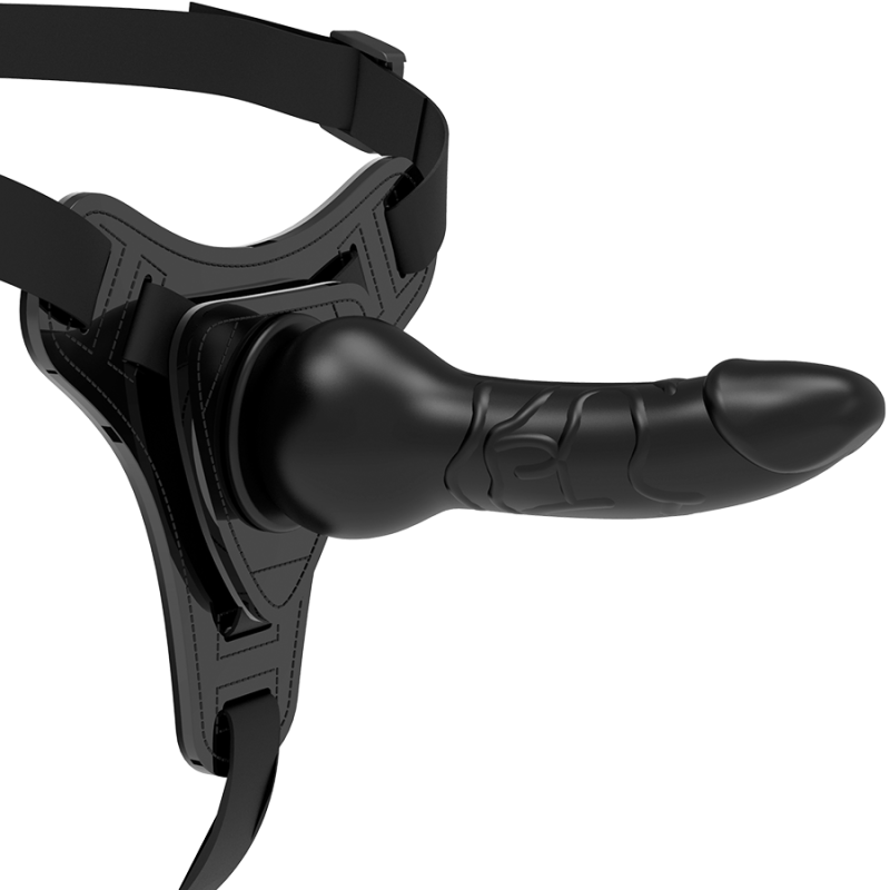 Fetish Submissive Harness - Silicone Nero Realistico 16 Cm - FETISH SUBMISSIVE HARNESS - Strap-on e Imbracature | erosidea.com
