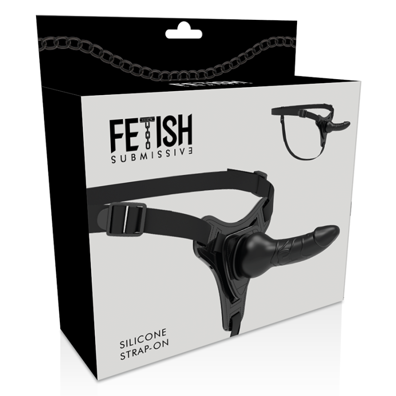 Fetish Submissive Harness - Silicone Nero Realistico 16 Cm - FETISH SUBMISSIVE HARNESS - Strap-on e Imbracature | erosidea.com