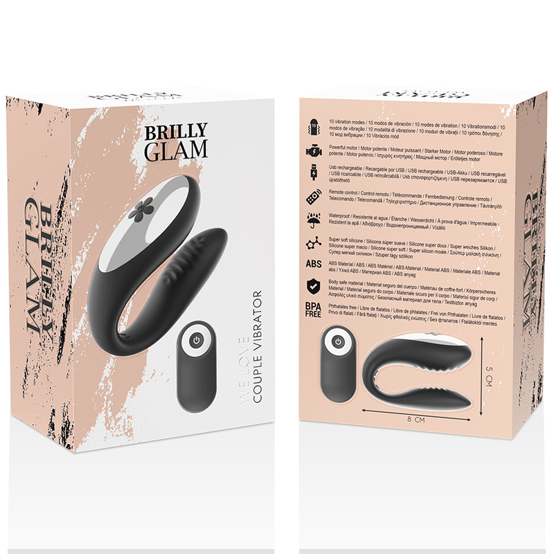 Brilly Glam - We Love For Partners Telecomando Nero - BRILLY GLAM - Vibratori | erosidea.com
