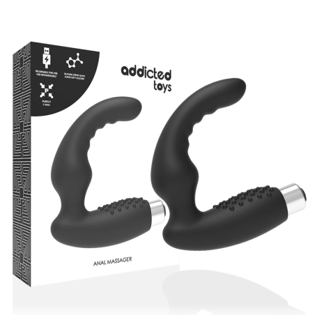 Vibratore Addicted Toys Prostatico Modello 2 Nero - Addicted Toys - Prostata e Perineo | erosidea.com