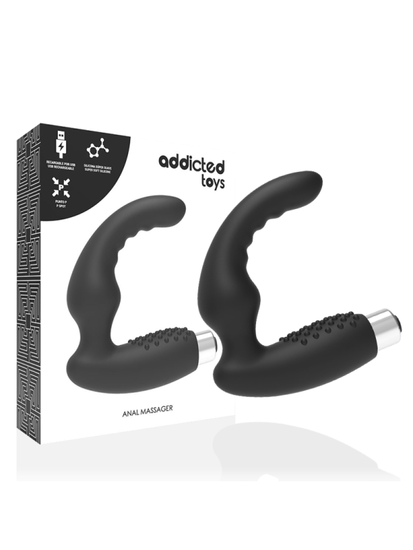 Vibratore Addicted Toys Prostatico Modello 2 Nero - Addicted Toys - Prostata e Perineo | erosidea.com