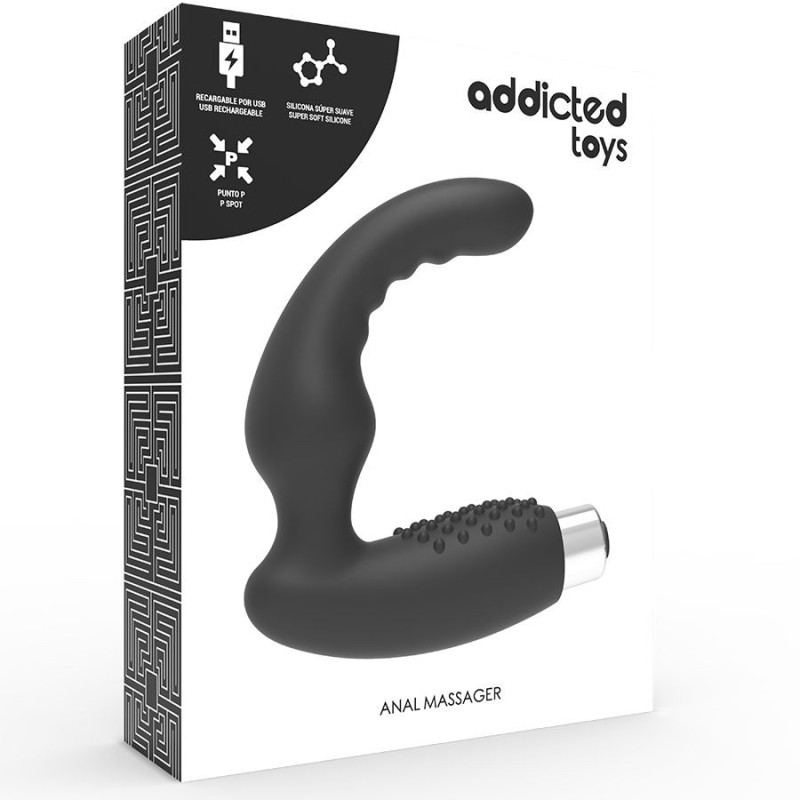 Vibratore Addicted Toys Prostatico Modello 2 Nero - Addicted Toys - Prostata e Perineo | erosidea.com