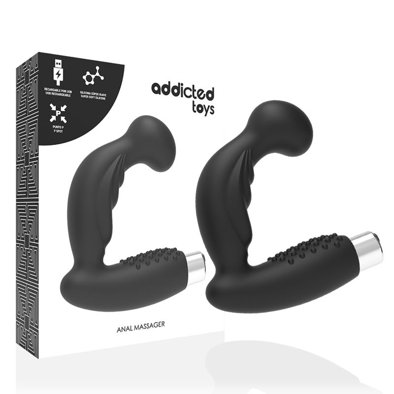 Vibratore Addicted Toys Prostatico Modello 3 Nero - Addicted Toys - Prostata e Perineo | erosidea.com