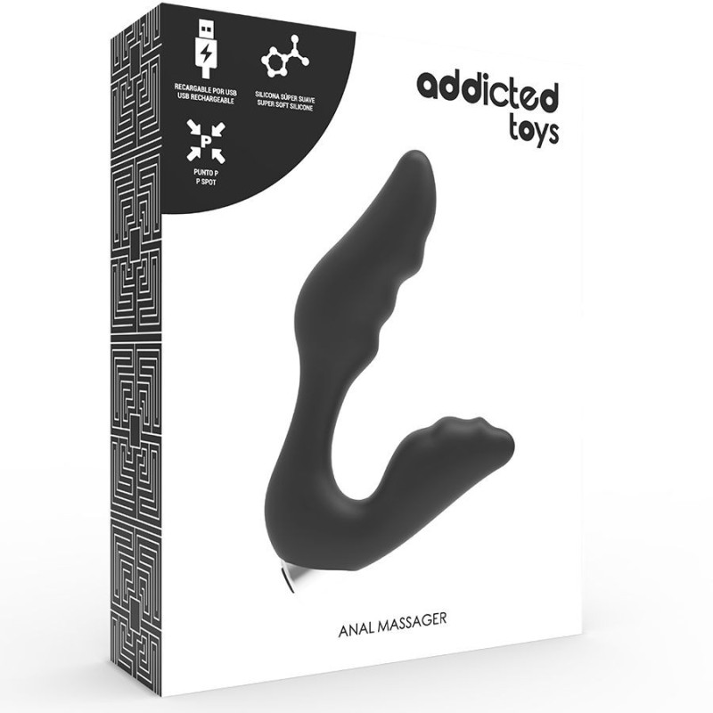 Vibratore Addicted Toys Prostatico Modello 6 Nero - Addicted Toys - Prostata e Perineo | erosidea.com
