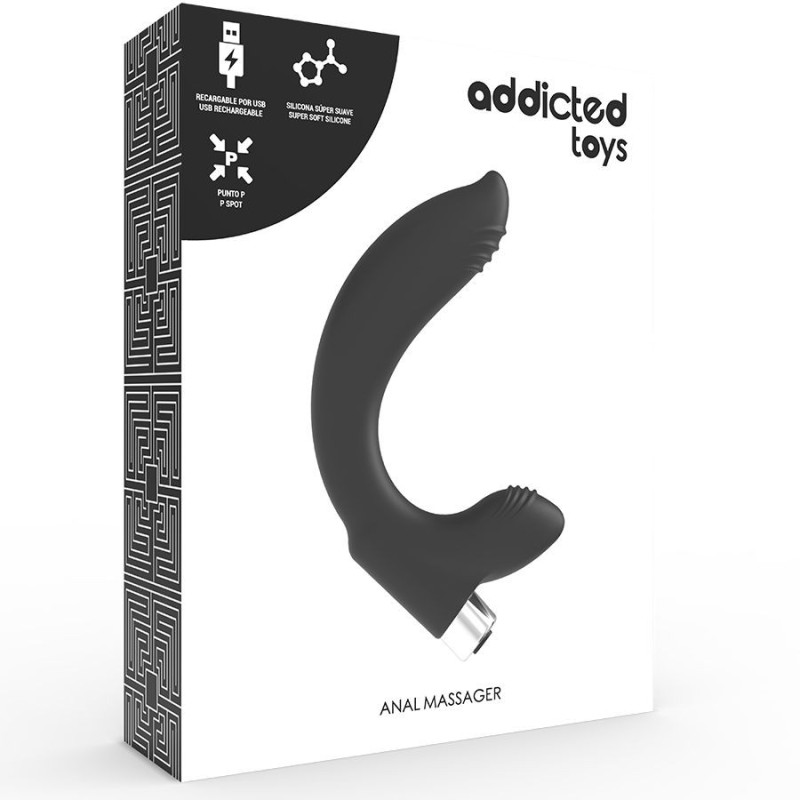 Vibratore Addicted Toys Prostatico Modello 7 Nero - Addicted Toys - Prostata e Perineo | erosidea.com