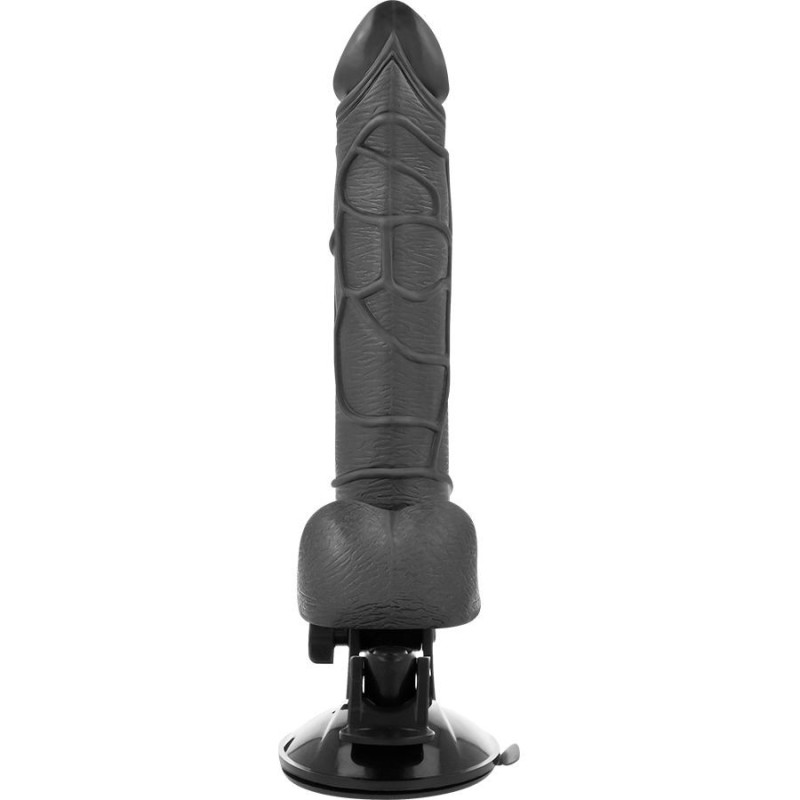 Vibratore Basecock Realistico Telecomando Nero Con Testicoli 195Cm - BASECOCK - Vibratori Realistici | erosidea.com