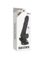 Vibratore Basecock Realistico Telecomando Nero Con Testicoli 195Cm - BASECOCK - Vibratori Realistici | erosidea.com
