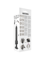 Vibratore Basecock Realistico Telecomando Nero Con Testicoli 195Cm - BASECOCK - Vibratori Realistici | erosidea.com