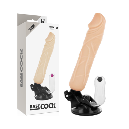 Vibratore Basecock Realistico Telecomando Flesh 20 Cm - BASECOCK - Vibratori Realistici | erosidea.com