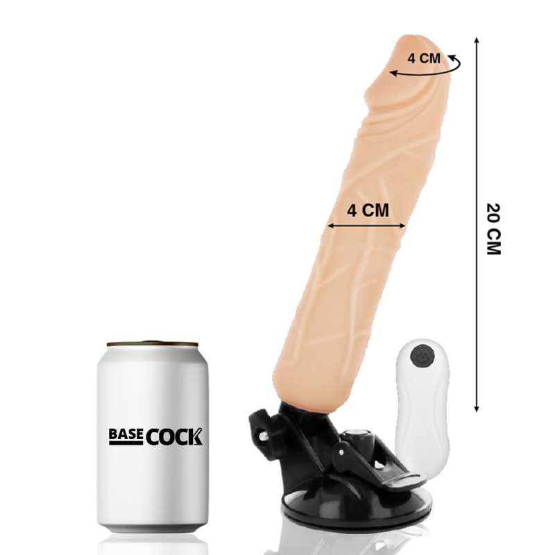 Vibratore Basecock Realistico Telecomando Flesh 20 Cm - BASECOCK - Vibratori Realistici | erosidea.com