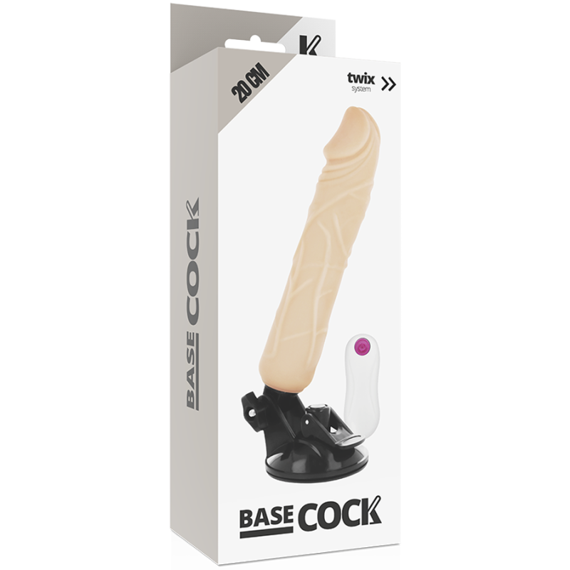 Vibratore Basecock Realistico Telecomando Flesh 20 Cm - BASECOCK - Vibratori Realistici | erosidea.com