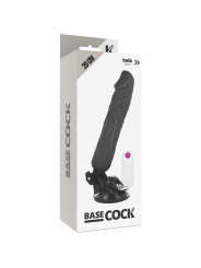 Vibratore Basecock Realistico Telecomando Nero 20 Cm - BASECOCK - Vibratori Realistici | erosidea.com