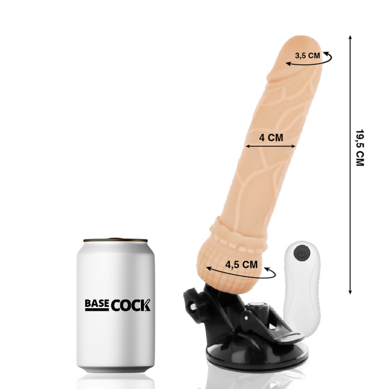 Vibratore Basecock Telecomando Naturale Realistico 195Cm - BASECOCK - Vibratori Realistici | erosidea.com