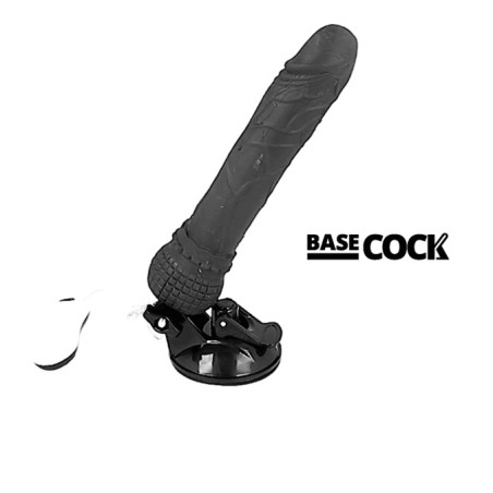 Vibratore Basecock Realistico Telecomando Nero 195Cm - BASECOCK - Vibratori Realistici | erosidea.com