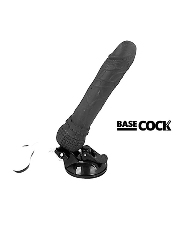 Vibratore Basecock Realistico Telecomando Nero 195Cm - BASECOCK - Vibratori Realistici | erosidea.com