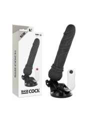 Vibratore Basecock Realistico Telecomando Nero 195Cm - BASECOCK - Vibratori Realistici | erosidea.com