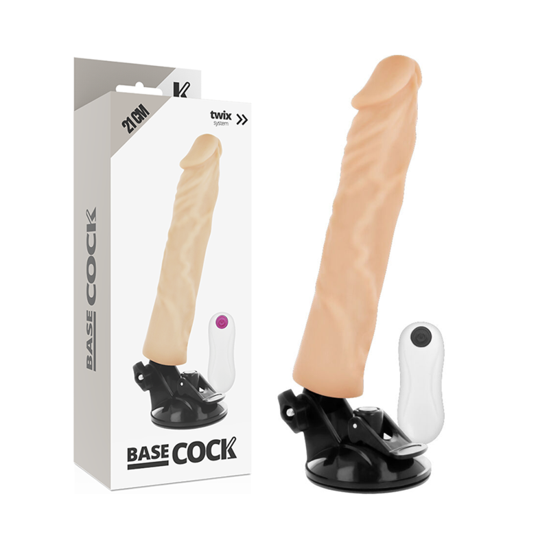 Vibratore Basecock Realistico Telecomando Naturale 21Cm - BASECOCK - Vibratori Realistici | erosidea.com
