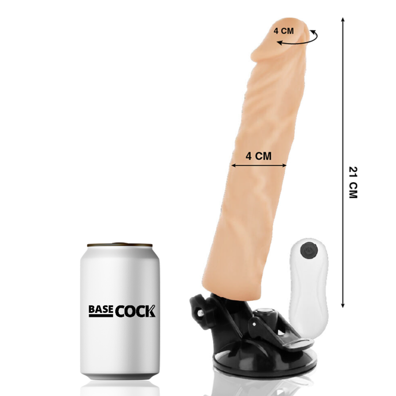 Vibratore Basecock Realistico Telecomando Naturale 21Cm - BASECOCK - Vibratori Realistici | erosidea.com
