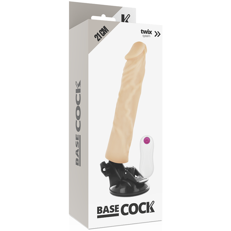 Vibratore Basecock Realistico Telecomando Naturale 21Cm - BASECOCK - Vibratori Realistici | erosidea.com