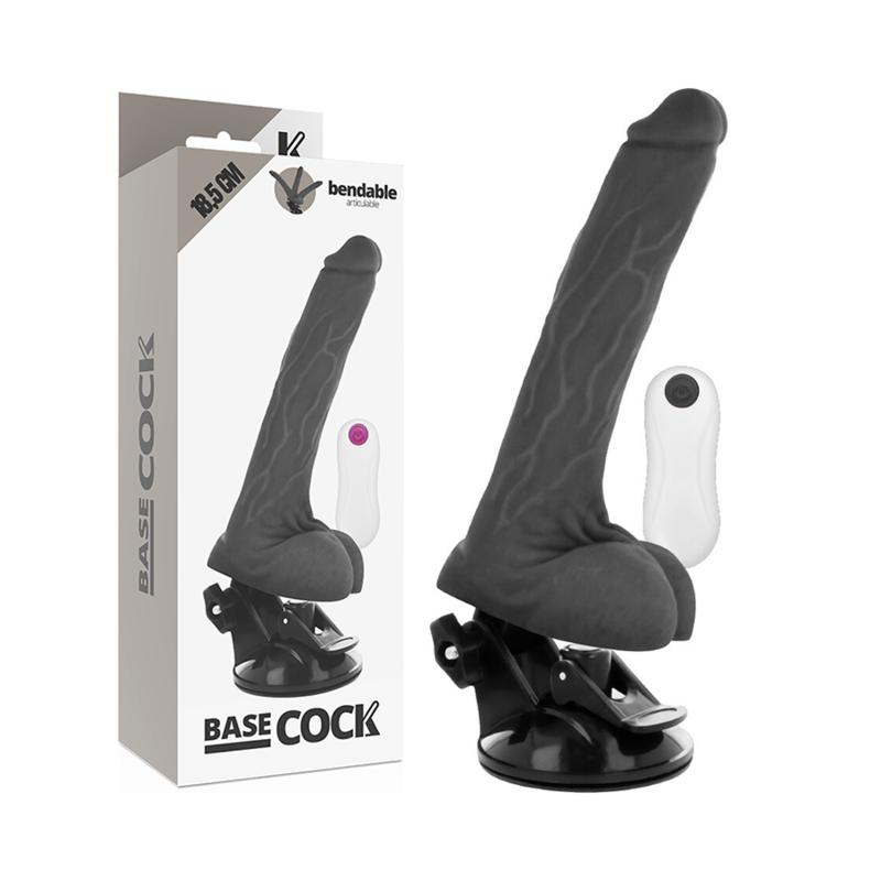 Vibratore Basecock Articolabile Telecomando Nero 18.5 Cm - BASECOCK - Vibratori | erosidea.com
