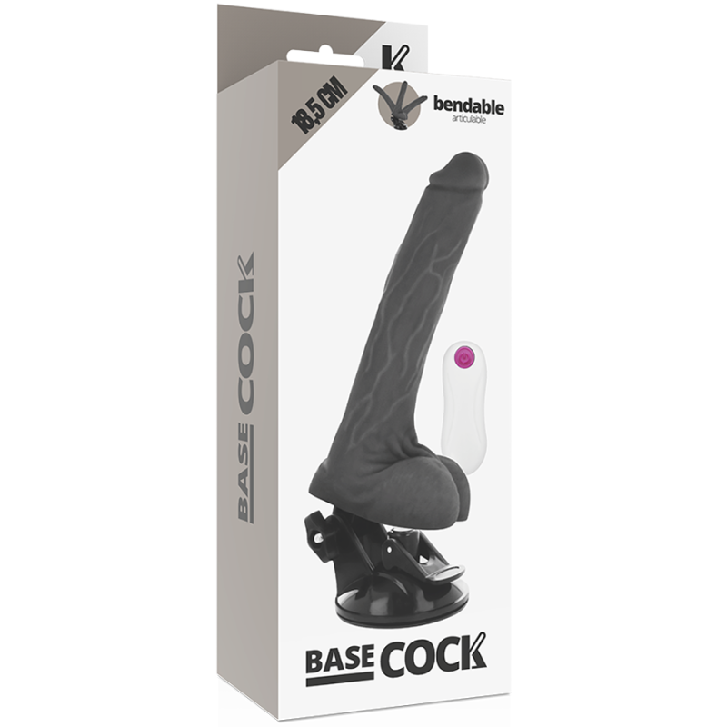 Vibratore Basecock Articolabile Telecomando Nero 18.5 Cm - BASECOCK - Vibratori | erosidea.com