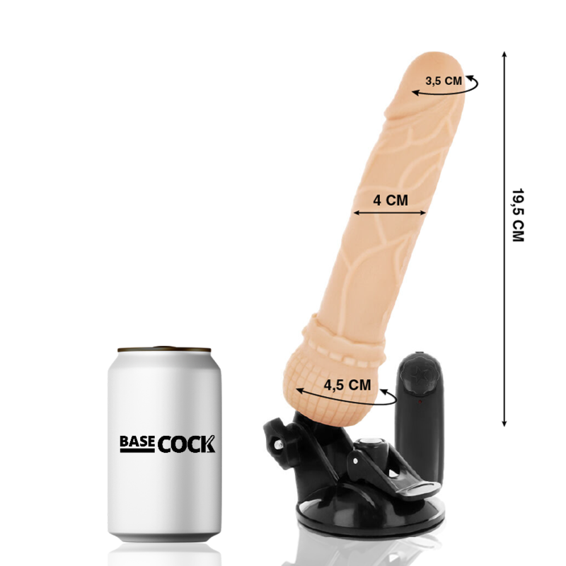 Vibratore Basecock Telecomando Naturale Realistico 195 Cm - BASECOCK - Vibratori Realistici | erosidea.com