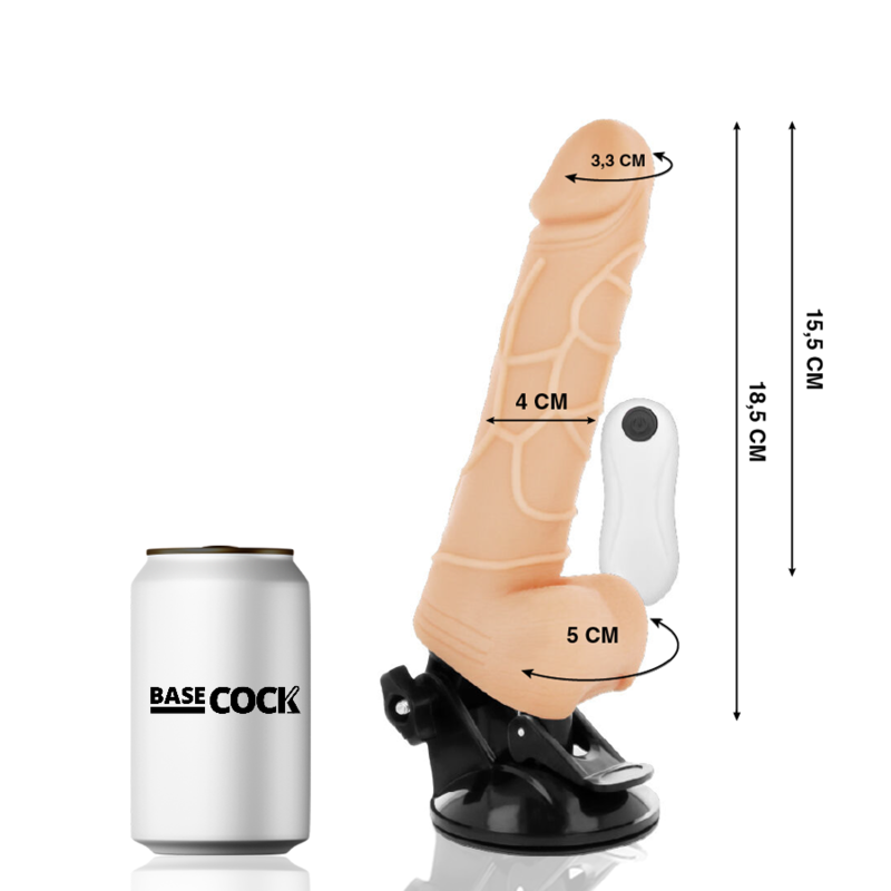 Vibratore Basecock Telecomando Naturale Realistico 185 Cm - BASECOCK - Vibratori Realistici | erosidea.com
