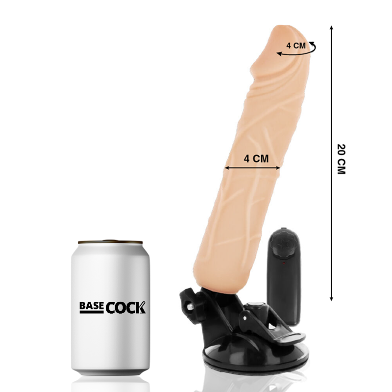 Vibratore Basecock Telecomando Naturale Realistico 20 Cm - BASECOCK - Vibratori Realistici | erosidea.com