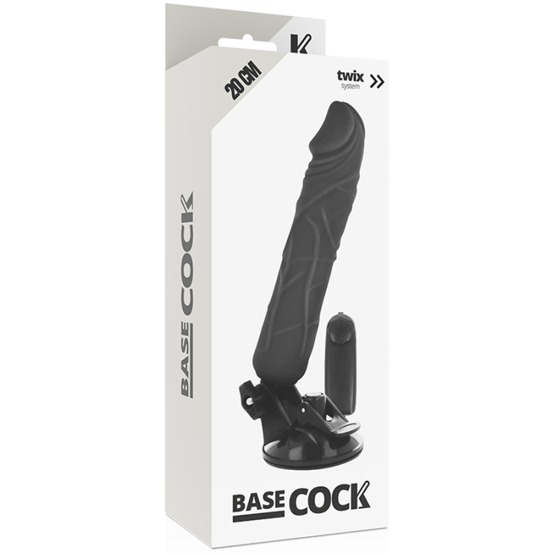 Vibratore Basecock Realistico Telecomando Nero - BASECOCK - Vibratori Realistici | erosidea.com