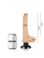 Vibratore Basecock Realistico 2-1 Naturale 185 Cm - BASECOCK - Dildo Realistici | erosidea.com