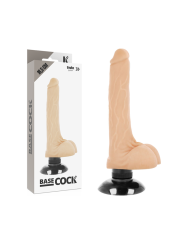 Vibratore Basecock Realistico 2-1 Naturale 185 Cm - BASECOCK - Dildo Realistici | erosidea.com