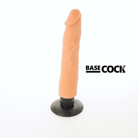 Vibratore Basecock Realistico 2-1 Naturale 20 Cm - BASECOCK - Dildo Realistici | erosidea.com