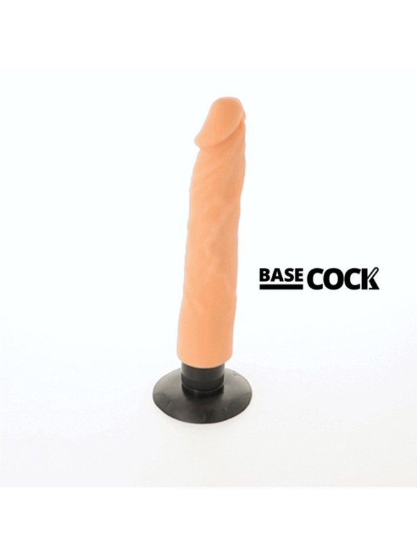 Vibratore Basecock Realistico 2-1 Naturale 20 Cm - BASECOCK - Dildo Realistici | erosidea.com