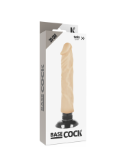 Vibratore Basecock Realistico 2-1 Naturale 20 Cm - BASECOCK - Dildo Realistici | erosidea.com