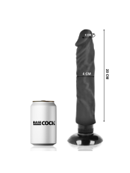Vibratore Basecock Realistico 2-1 Nero 20 Cm - BASECOCK - Dildo Realistici | erosidea.com