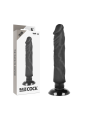 Vibratore Basecock Realistico 2-1 Nero 20 Cm - BASECOCK - Dildo Realistici | erosidea.com
