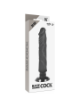 Vibratore Basecock Realistico 2-1 Nero 20 Cm - BASECOCK - Dildo Realistici | erosidea.com