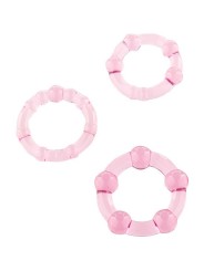 Seven Creations - Set Di Tre Anelli Per Pene Rosa - SEVEN CREATIONS - Anelli Fallici | erosidea.com