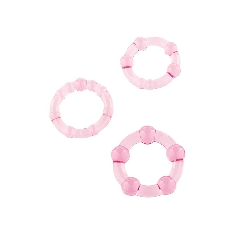 Seven Creations - Set Di Tre Anelli Per Pene Rosa - SEVEN CREATIONS - Anelli Fallici | erosidea.com